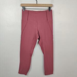 Lululemon Nulu Mesh Panels High-Rise Tight 25" Womens 8 Mulled Wine FLAWED READ‎